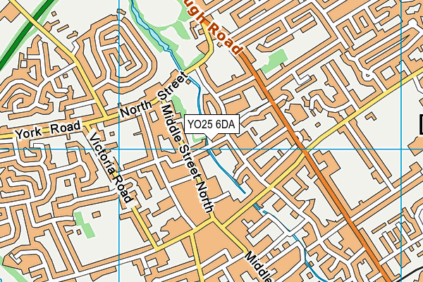 YO25 6DA map - OS VectorMap District (Ordnance Survey)