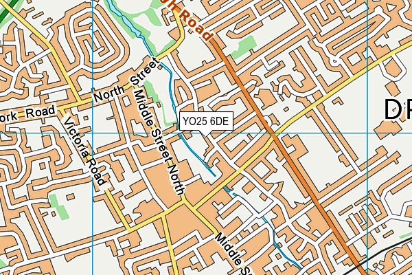 YO25 6DE map - OS VectorMap District (Ordnance Survey)