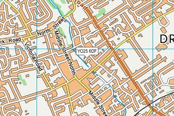 YO25 6DF map - OS VectorMap District (Ordnance Survey)