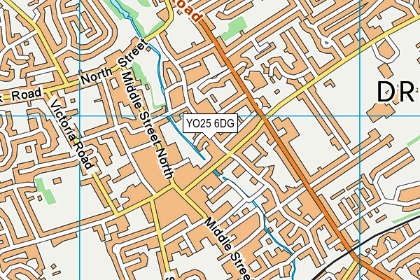YO25 6DG map - OS VectorMap District (Ordnance Survey)