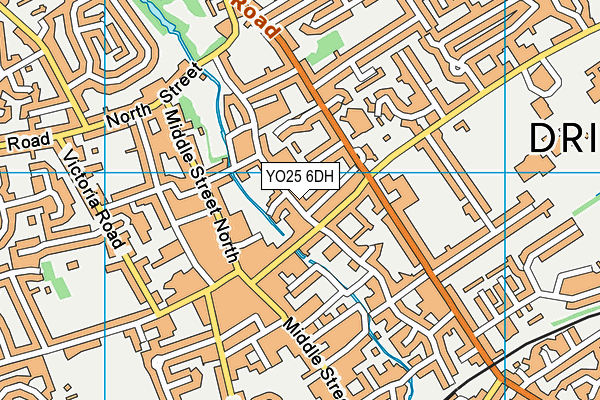 YO25 6DH map - OS VectorMap District (Ordnance Survey)
