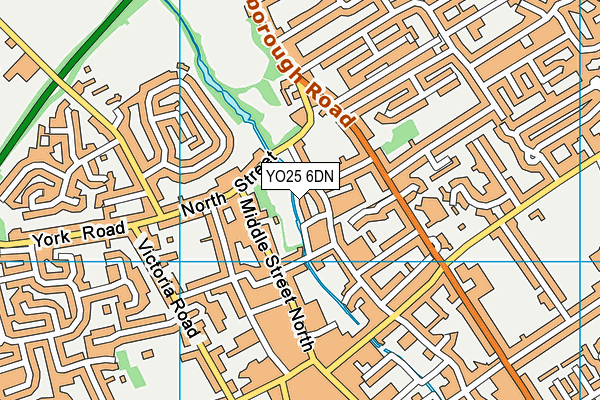 YO25 6DN map - OS VectorMap District (Ordnance Survey)