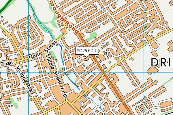 YO25 6DU map - OS VectorMap District (Ordnance Survey)