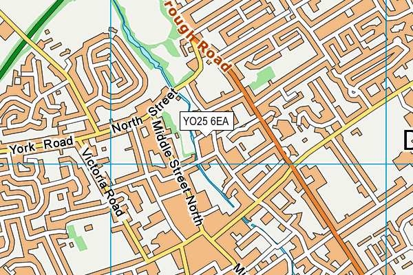 YO25 6EA map - OS VectorMap District (Ordnance Survey)