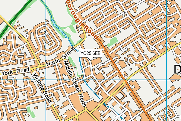 YO25 6EB map - OS VectorMap District (Ordnance Survey)