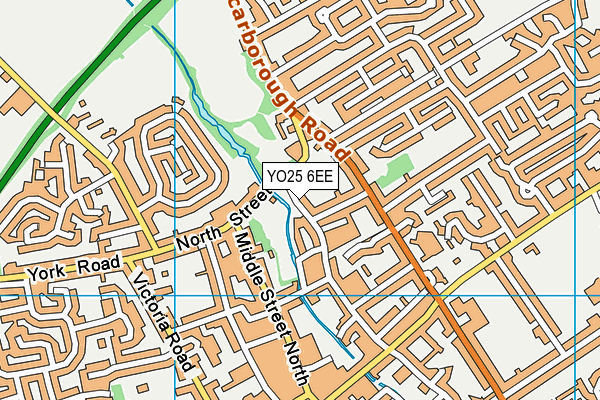 YO25 6EE map - OS VectorMap District (Ordnance Survey)