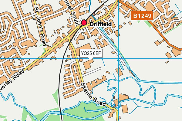 YO25 6EF map - OS VectorMap District (Ordnance Survey)