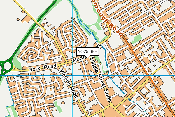 YO25 6FH map - OS VectorMap District (Ordnance Survey)