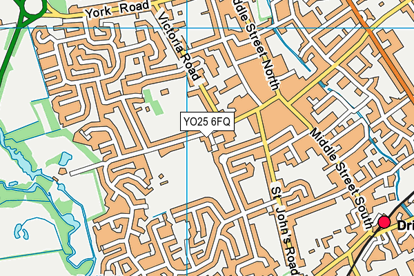 YO25 6FQ map - OS VectorMap District (Ordnance Survey)