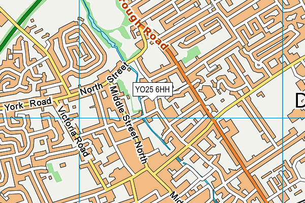 YO25 6HH map - OS VectorMap District (Ordnance Survey)