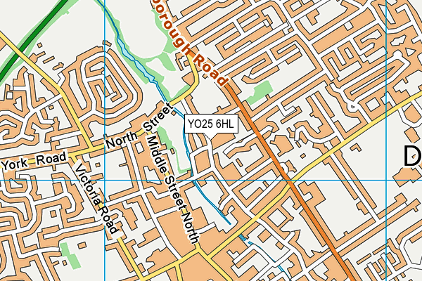 YO25 6HL map - OS VectorMap District (Ordnance Survey)