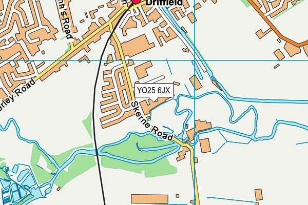 YO25 6JX map - OS VectorMap District (Ordnance Survey)