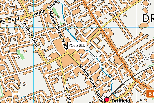 YO25 6LD map - OS VectorMap District (Ordnance Survey)