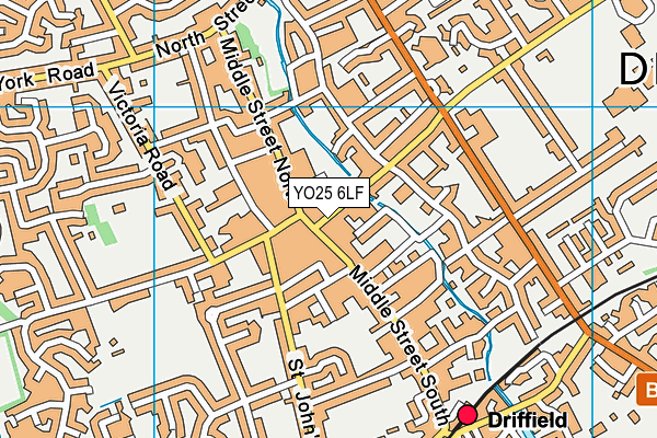 YO25 6LF map - OS VectorMap District (Ordnance Survey)