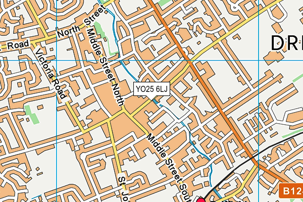YO25 6LJ map - OS VectorMap District (Ordnance Survey)