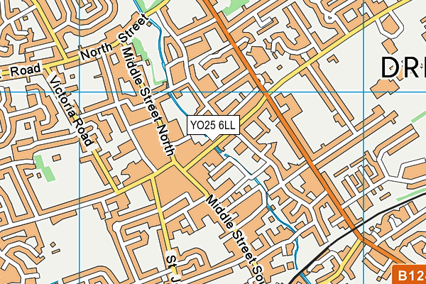 YO25 6LL map - OS VectorMap District (Ordnance Survey)