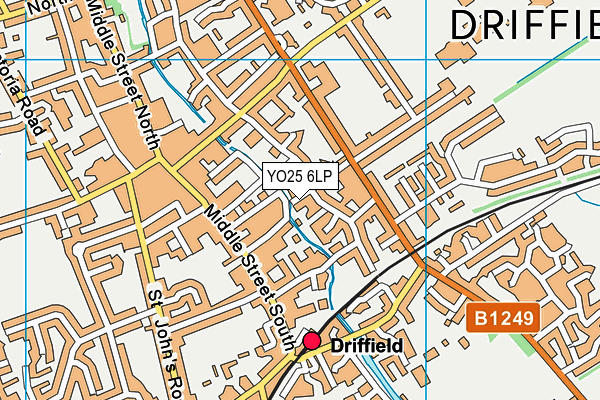 YO25 6LP map - OS VectorMap District (Ordnance Survey)