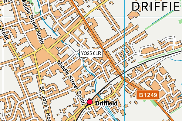 YO25 6LR map - OS VectorMap District (Ordnance Survey)