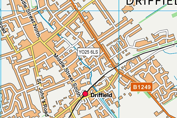 YO25 6LS map - OS VectorMap District (Ordnance Survey)