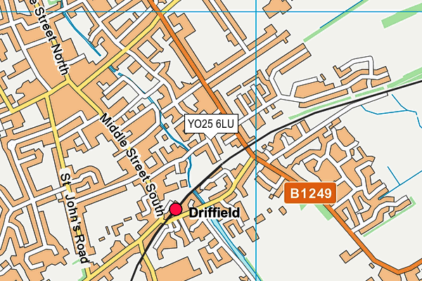 YO25 6LU map - OS VectorMap District (Ordnance Survey)