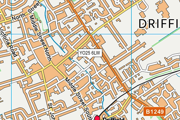 YO25 6LW map - OS VectorMap District (Ordnance Survey)