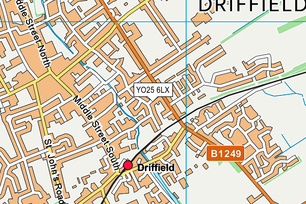 YO25 6LX map - OS VectorMap District (Ordnance Survey)