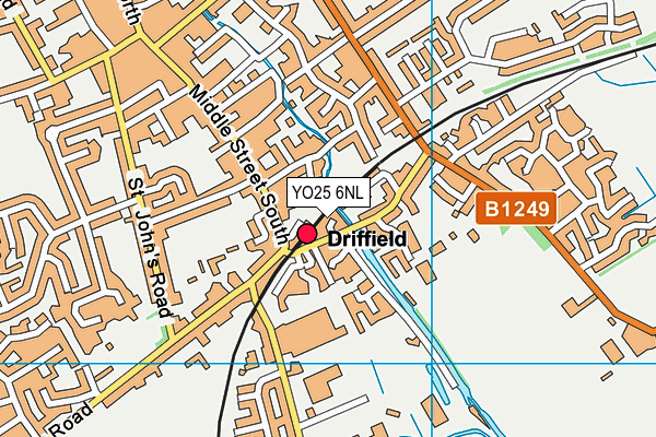 YO25 6NL map - OS VectorMap District (Ordnance Survey)