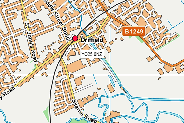 YO25 6NZ map - OS VectorMap District (Ordnance Survey)