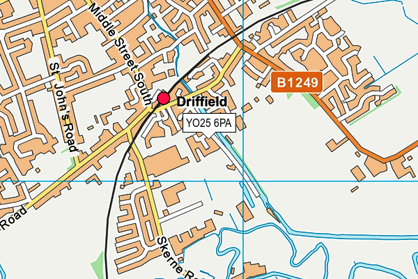 YO25 6PA map - OS VectorMap District (Ordnance Survey)