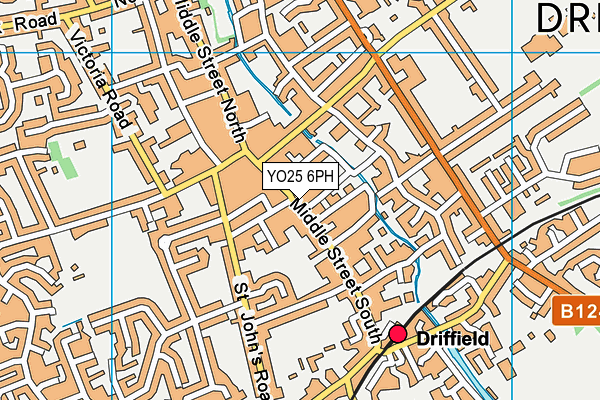 YO25 6PH map - OS VectorMap District (Ordnance Survey)