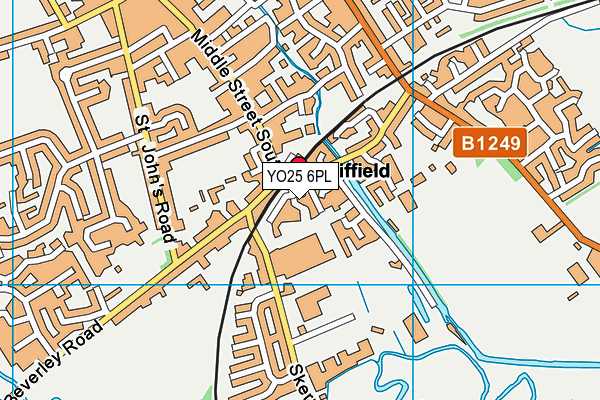 YO25 6PL map - OS VectorMap District (Ordnance Survey)