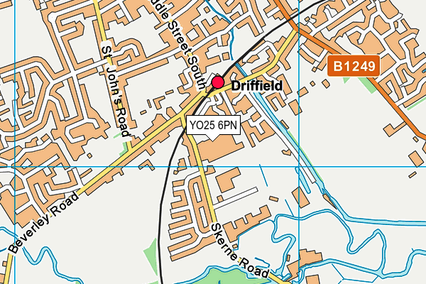 YO25 6PN map - OS VectorMap District (Ordnance Survey)