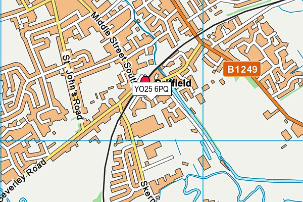 YO25 6PQ map - OS VectorMap District (Ordnance Survey)