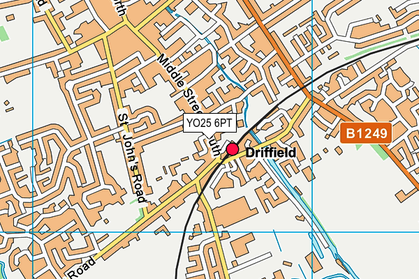 YO25 6PT map - OS VectorMap District (Ordnance Survey)