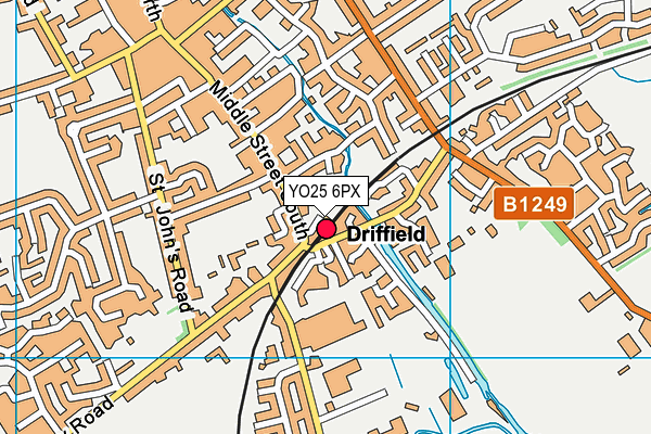 YO25 6PX map - OS VectorMap District (Ordnance Survey)