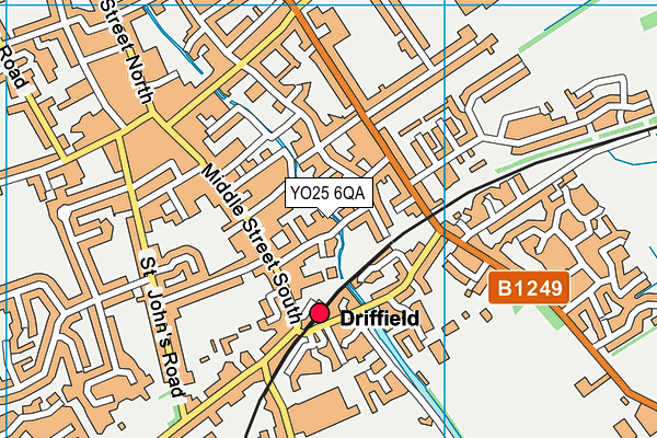 YO25 6QA map - OS VectorMap District (Ordnance Survey)