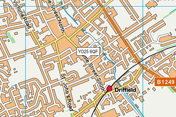 YO25 6QF map - OS VectorMap District (Ordnance Survey)