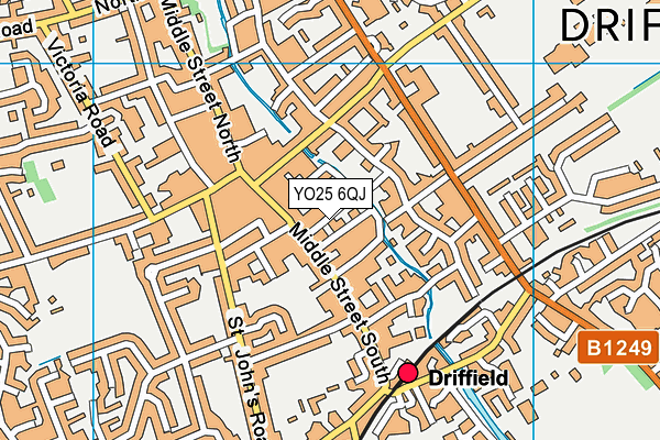 YO25 6QJ map - OS VectorMap District (Ordnance Survey)