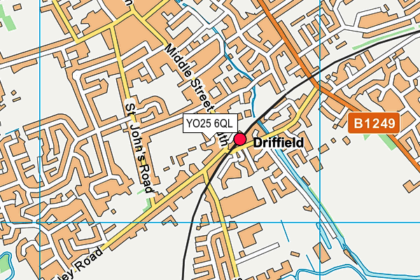 YO25 6QL map - OS VectorMap District (Ordnance Survey)