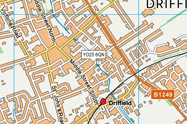 YO25 6QN map - OS VectorMap District (Ordnance Survey)