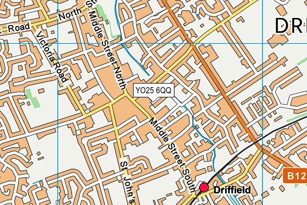 YO25 6QQ map - OS VectorMap District (Ordnance Survey)