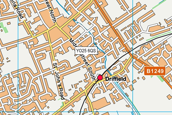 YO25 6QS map - OS VectorMap District (Ordnance Survey)