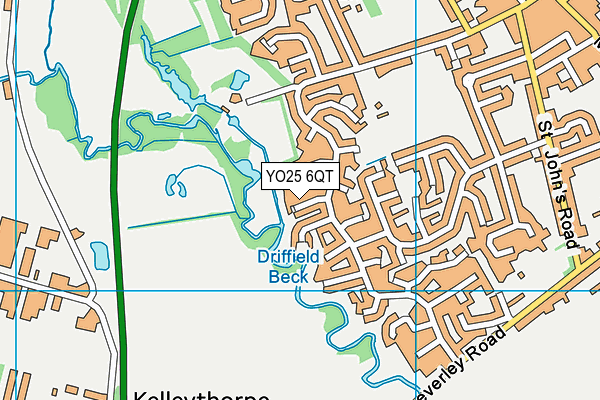 YO25 6QT map - OS VectorMap District (Ordnance Survey)
