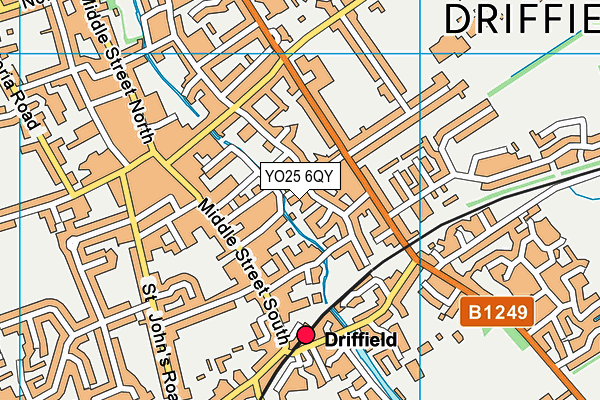YO25 6QY map - OS VectorMap District (Ordnance Survey)