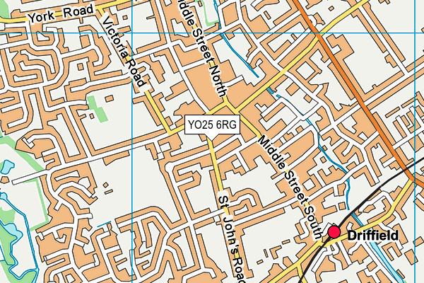 YO25 6RG map - OS VectorMap District (Ordnance Survey)