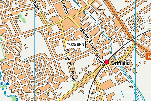 YO25 6RN map - OS VectorMap District (Ordnance Survey)