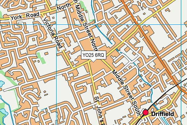 YO25 6RQ map - OS VectorMap District (Ordnance Survey)