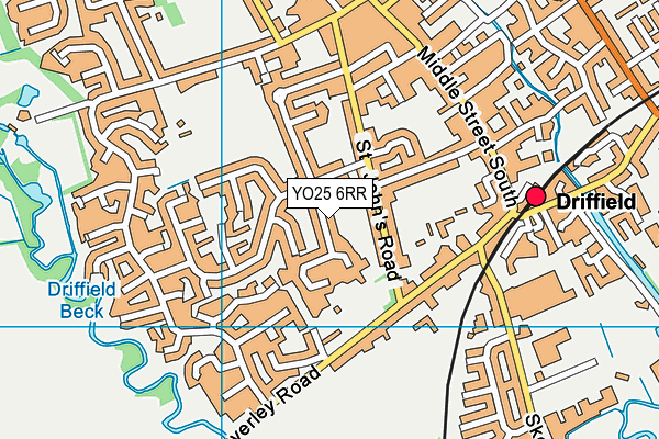 YO25 6RR map - OS VectorMap District (Ordnance Survey)