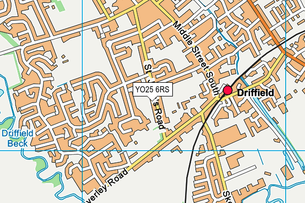 YO25 6RS map - OS VectorMap District (Ordnance Survey)