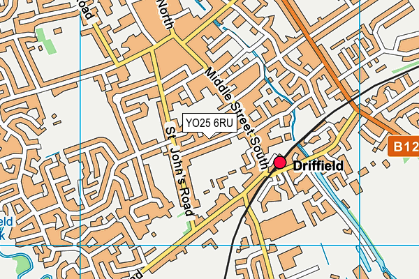 YO25 6RU map - OS VectorMap District (Ordnance Survey)